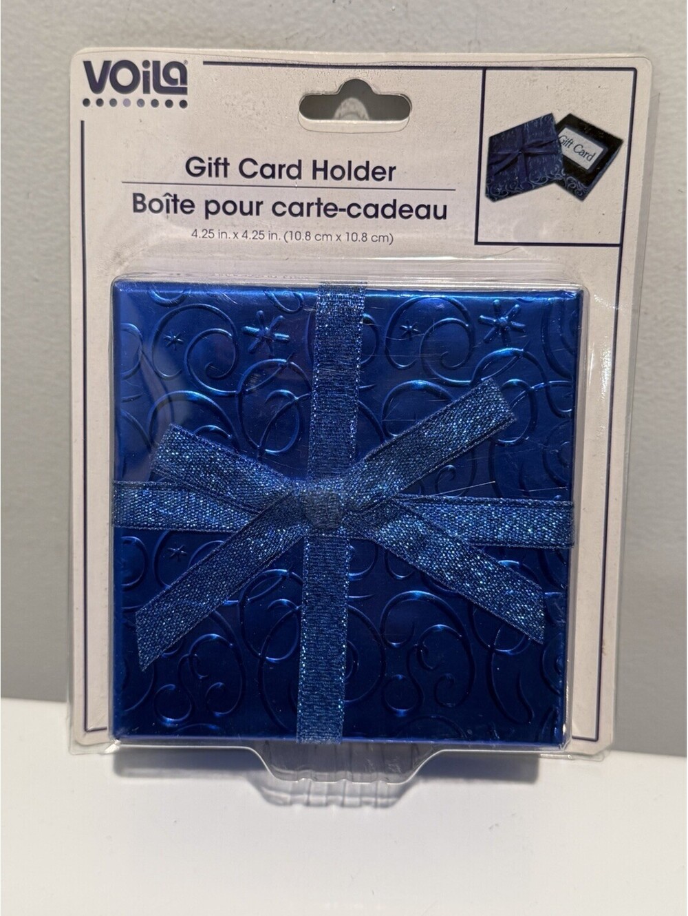 Voila Gift Card Holder Present Box Blue